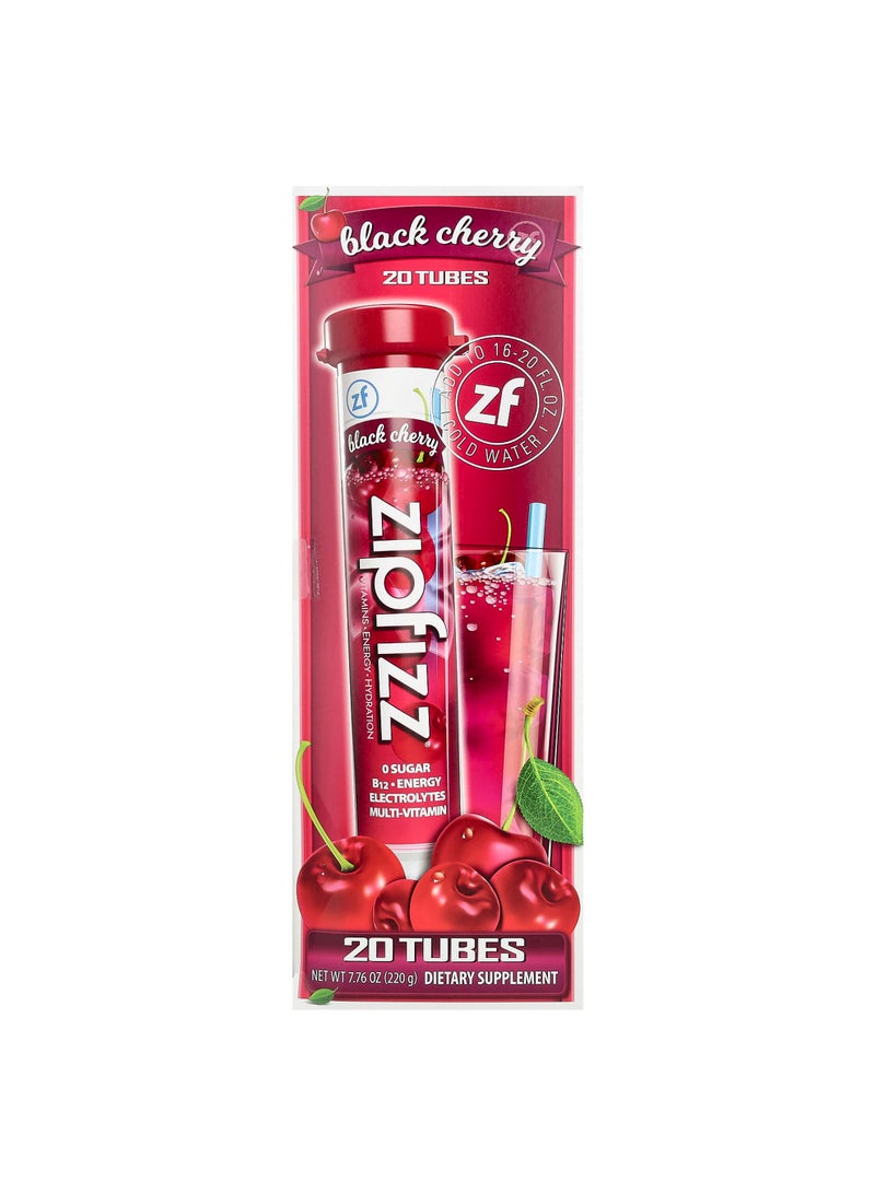 Energy Drink Mix, Black Cherry, 20 Tubes, 0.39 oz (11 g) Each